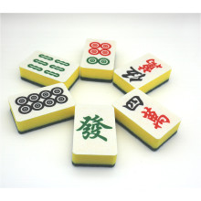 high quality and vividly printing the pattern mahjong shaped kitchen sponge and scouring pad for cleaning